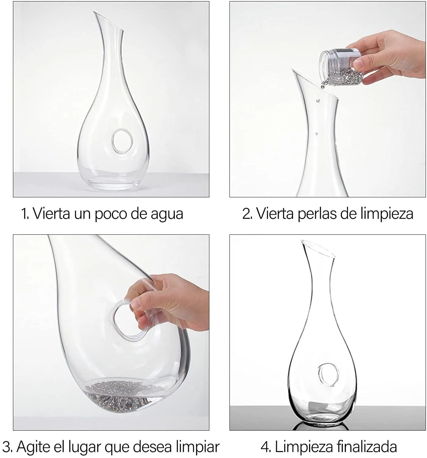 300/800PCS Cleaner Beads Wine Decanter for Clean Hookah Cup, Glass Bottle Bl15967