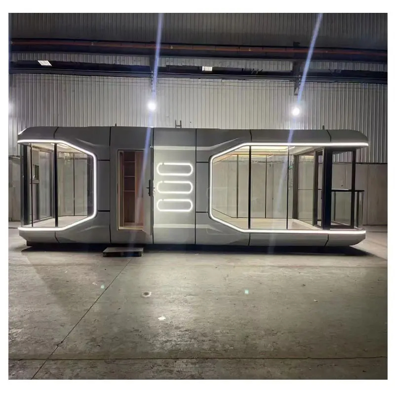 Space Capsule Mobile Hotel Prefabricated Modular Container House with Kitchen Bathroom