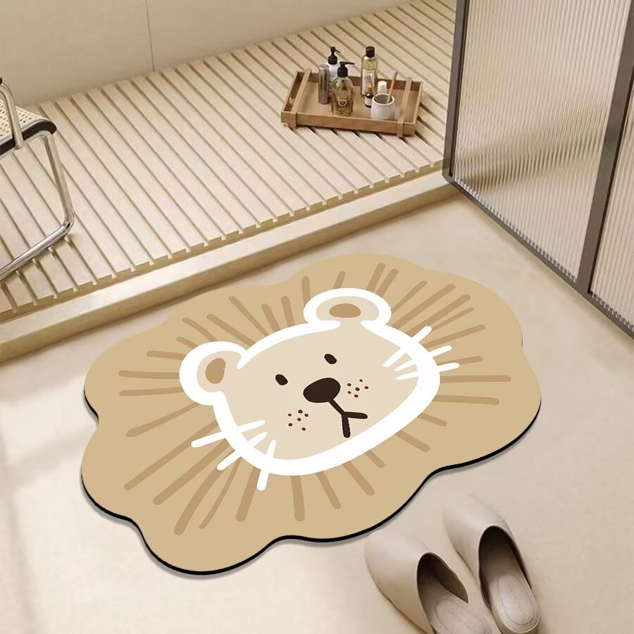Microfiber PC Bath Mats Non Slip Kids Diatom Mud Floor Mat Absorbent Quick-Dry Mat 40*60cm