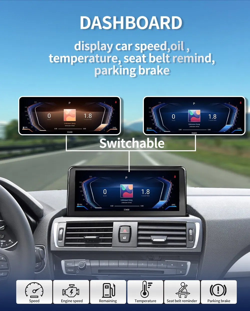 10.25-дюймовый мультимедийный дисплей 1920x720 для BMW F30 F34 F36 с беспроводным CarPlay, GPS навигацией и поддержкой камеры 360°