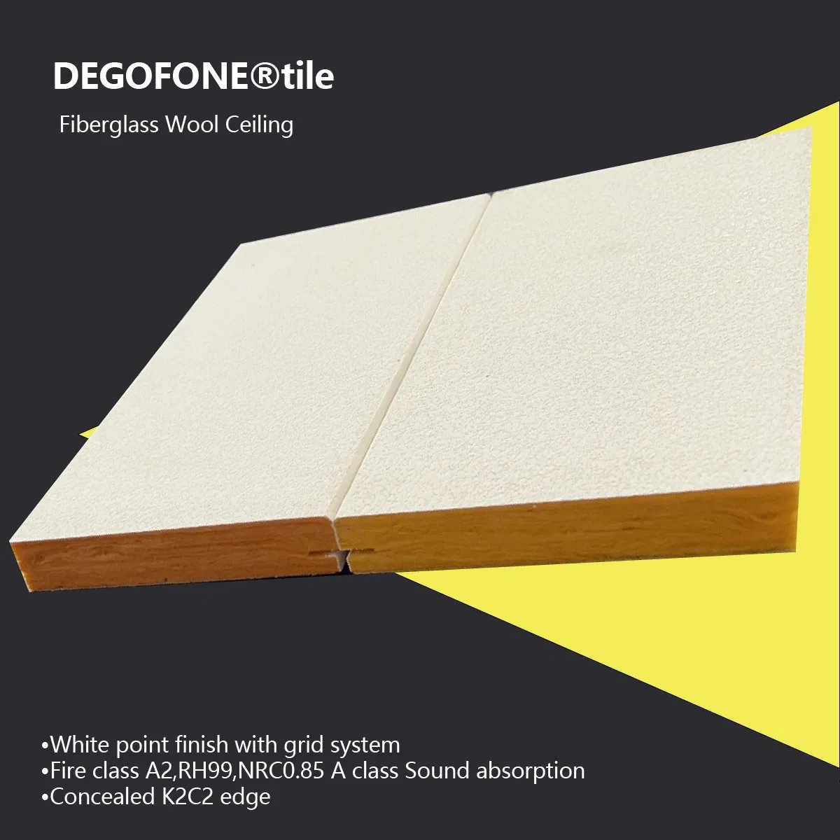 Mineral Fiber Sound Absorptive Acoustic Suspended False Ceiling Board