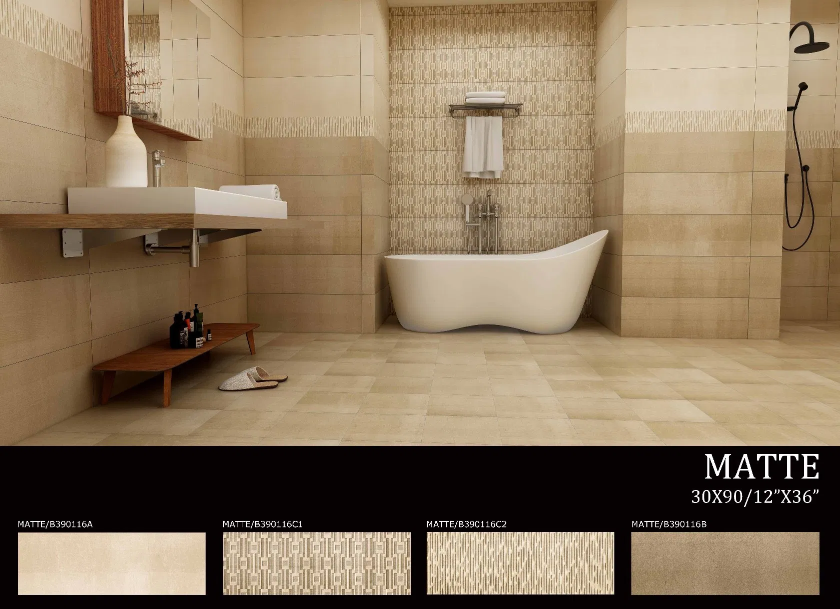 Hot Selling Foshan Building Material 300*900mm Glazed Ceramic bathroom Wall Tile