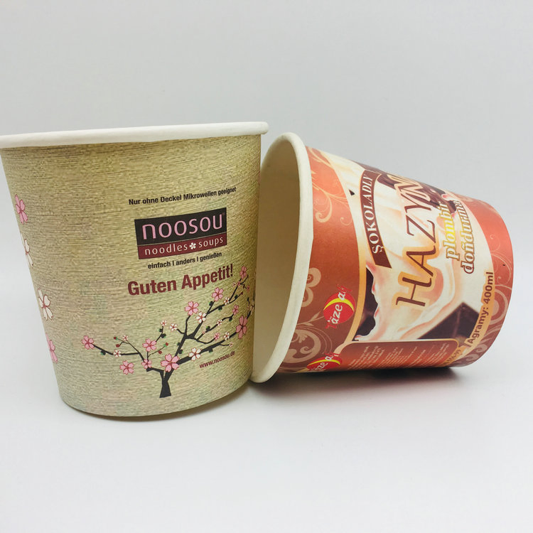 Double PE Ice Cream Packaging Paper Cups
