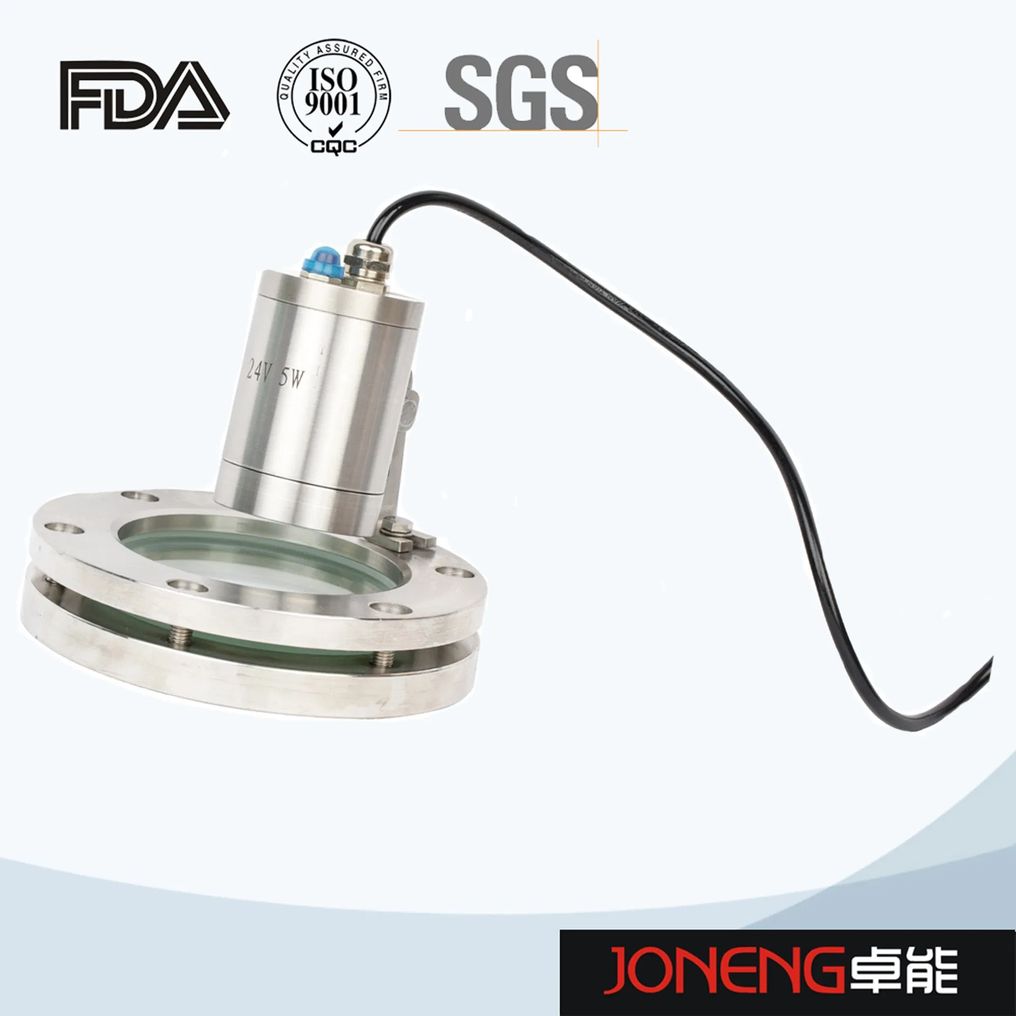 Hastelloy Sanitary Light Indicator Brewing Sight Glass Pipe Fittings with LED (JN-SG1005)