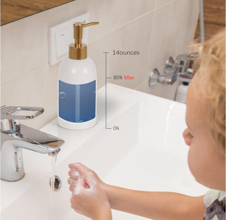 Elegant Look Single Ceramic Dispenser Pure White Neutral Bathroom Accessories