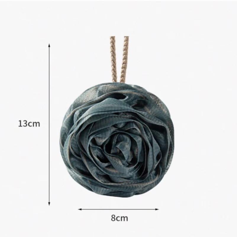 PE Exfoliating Big Size Rose Shower Sponge Bath Sponge for Body Massage Bath Ball