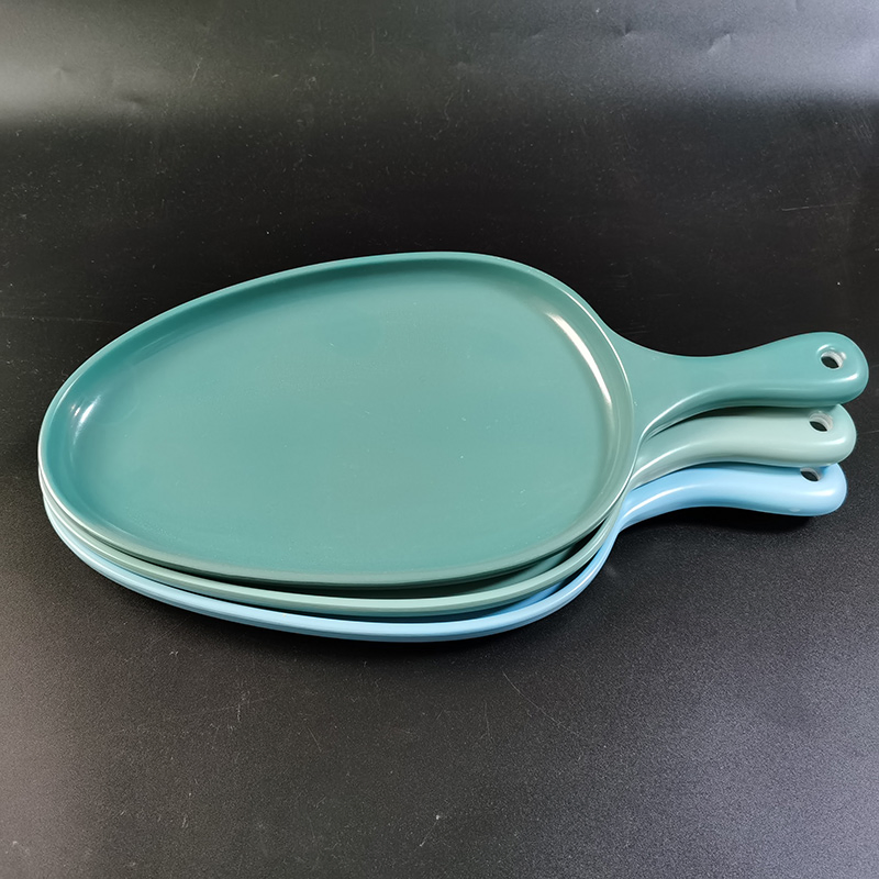 Color Stability and Colorfastness for Printed Designs Blue Melamine Serving Tray