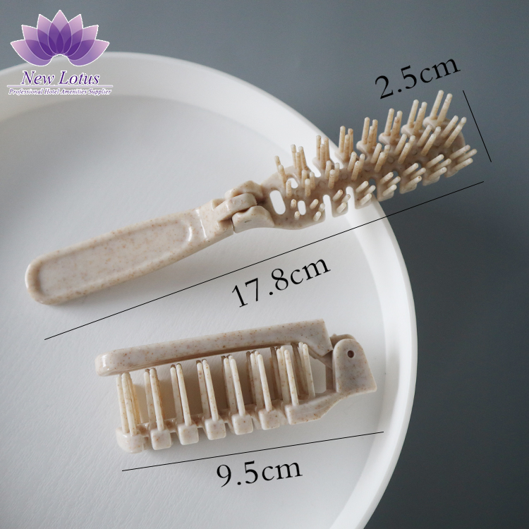 Portable Anti-Static Hairdressing Comb with Straw Handle for Travel