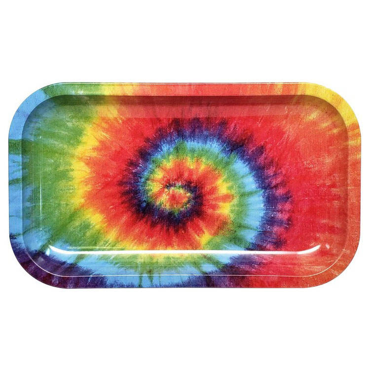 Rainbow Color Serving Trays Beautiful Design Various Sizes Tin Rolling Tray