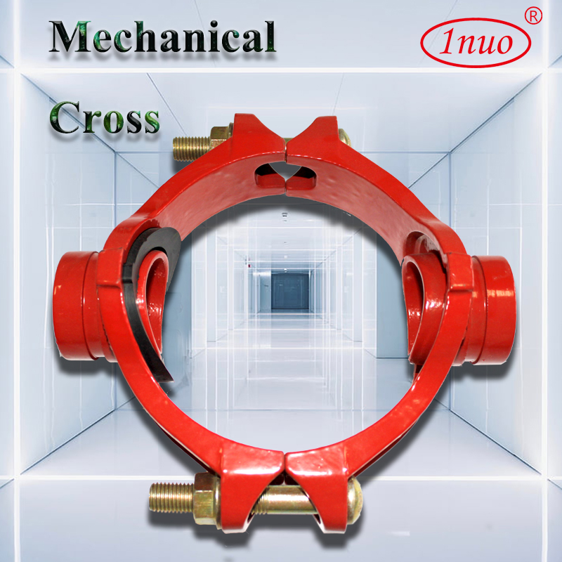 1nuo Threaded/Grooved Mechanical Cross Ductile Iron Grooved Fittings