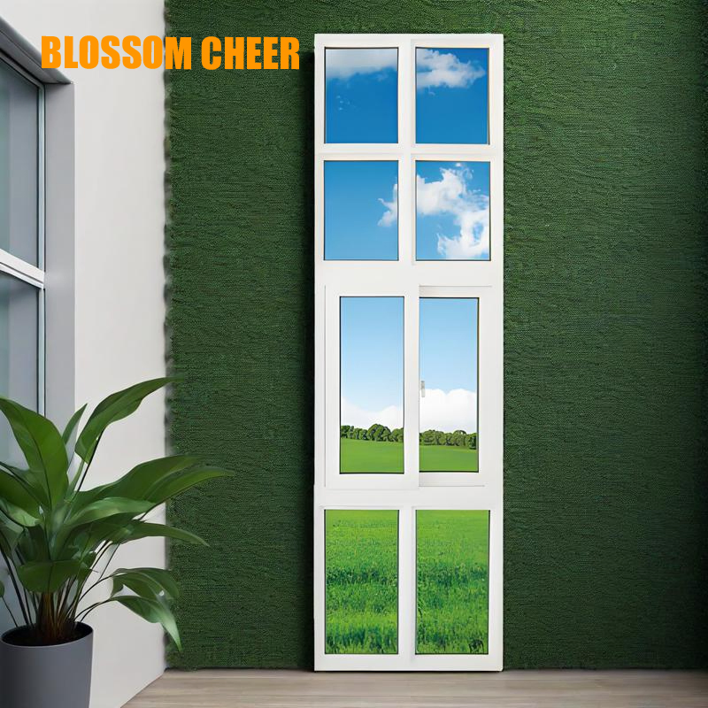 Custom Two-Track Push-Pull UPVC Window for Stylish Interior Spaces
