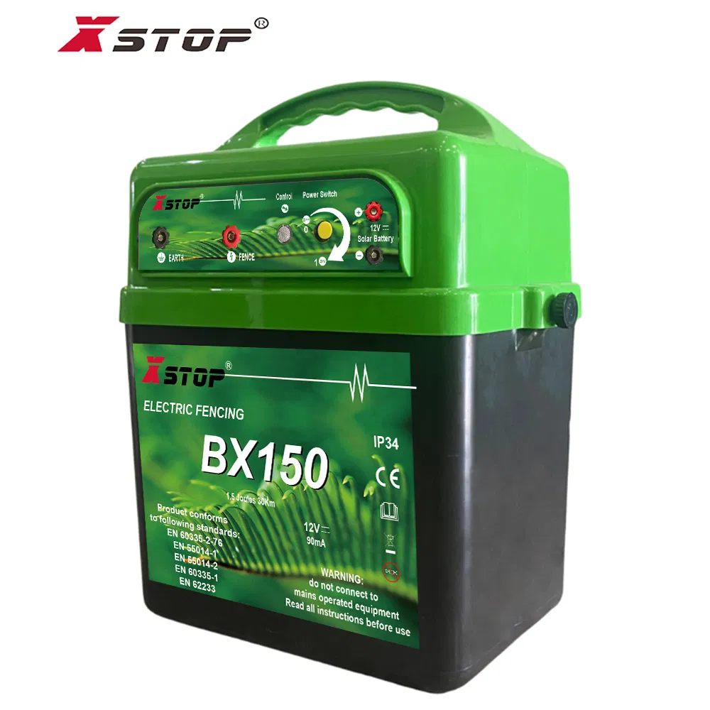 Solar Electric Fence for Animals, Energizer Charger Controller for Animals, Horses, Cattle, Poultry Farm, Shepherd