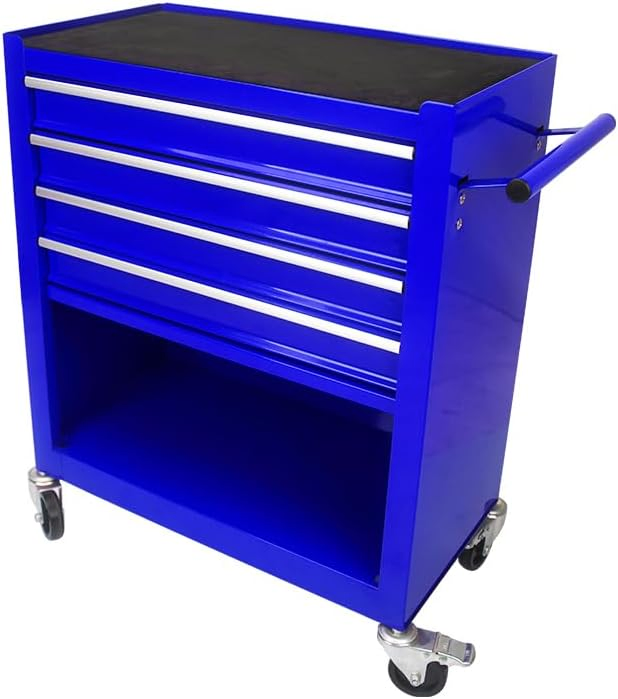 Garage Workshop Rolling Heavy Duty Tool Cabinet Chest 4-Drawer Rolling Cabinet with Interlock System and Wheels
