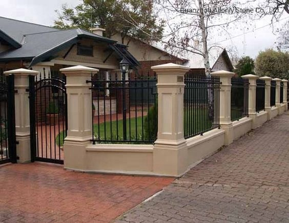 Custom Granite Stone Gate Pillar Design
