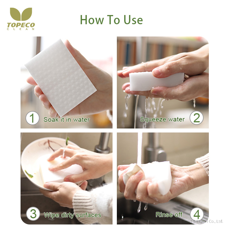 Topeco Magic Cleaning Foam Melamine Sponge Kitchen Sponge Factory
