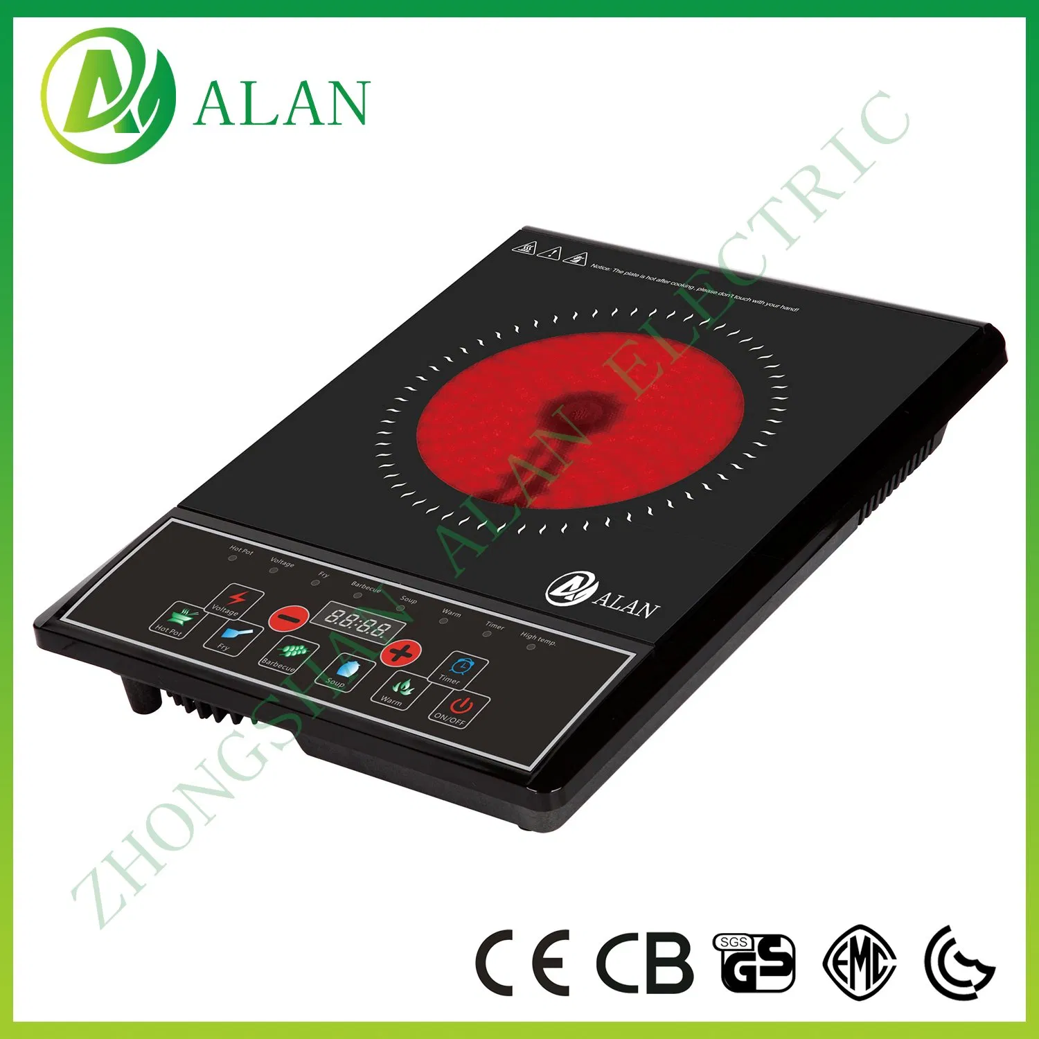 Press Button Control 2kw 220-230VAC Basic Model Infrared Cooker Electric Ceramic Hob with Economic Price