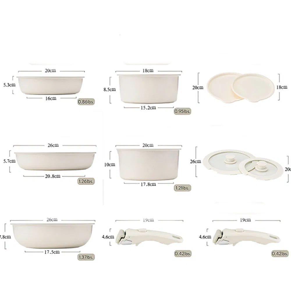 Removable Stone Pan Non-Stick Frying Household Handle Separation Cookware