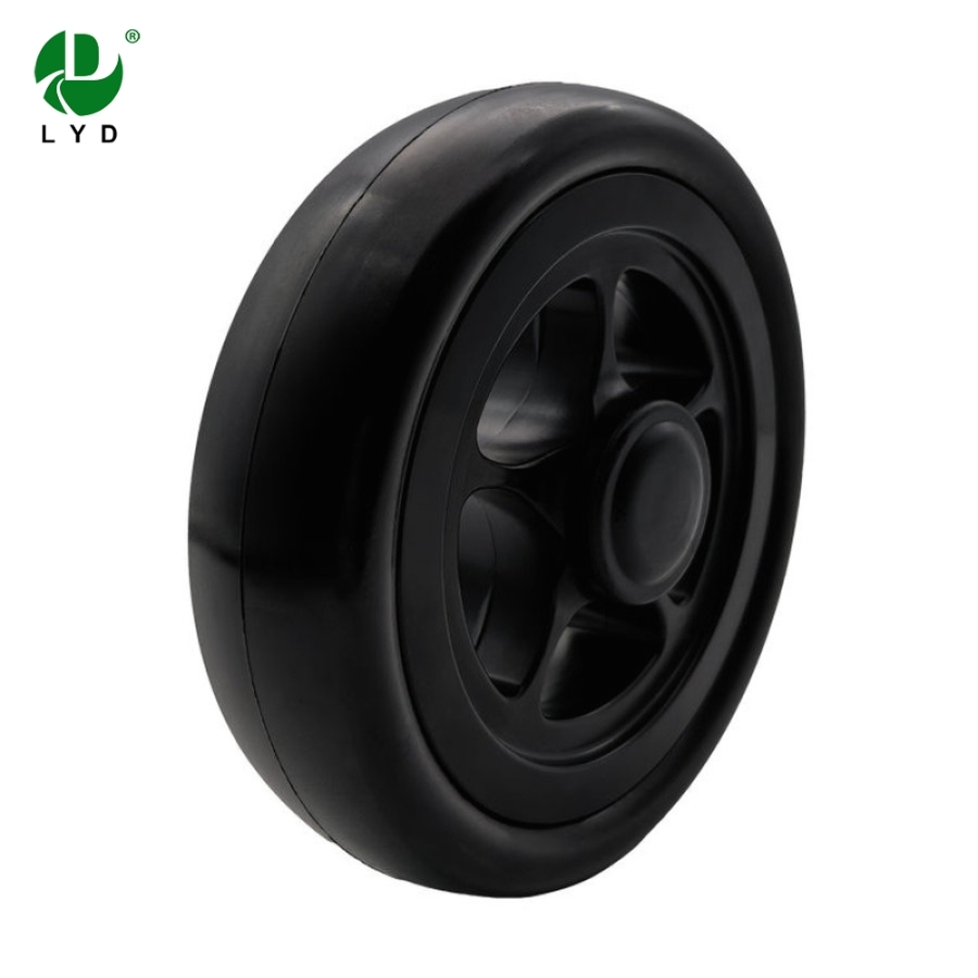 Factory Direct Sales 5-Inch Lightweight Plastic Core PU Foam Electric Luggage Wheel