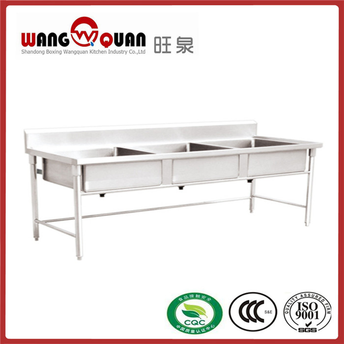 Double Kitchen Wash Basins with Middle Drainboard