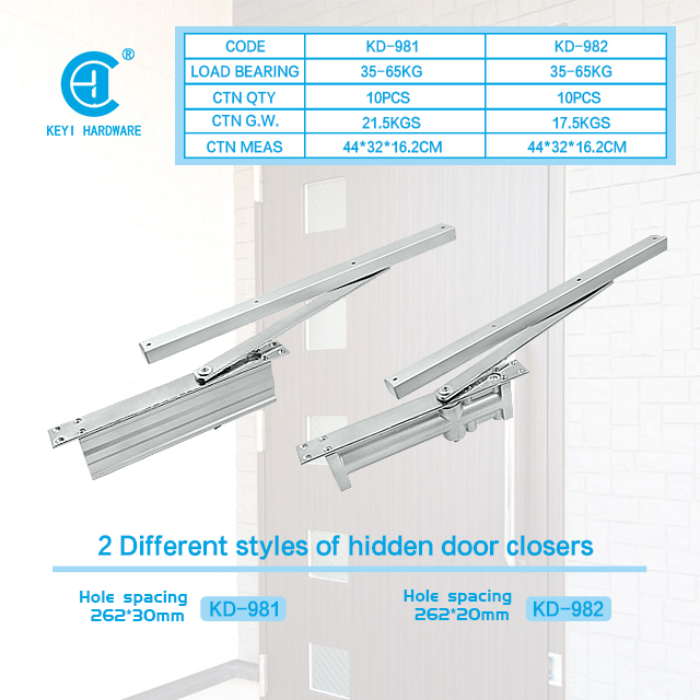 High Quality Hydraulic Adjustable Aluminium Concealed Door Closer