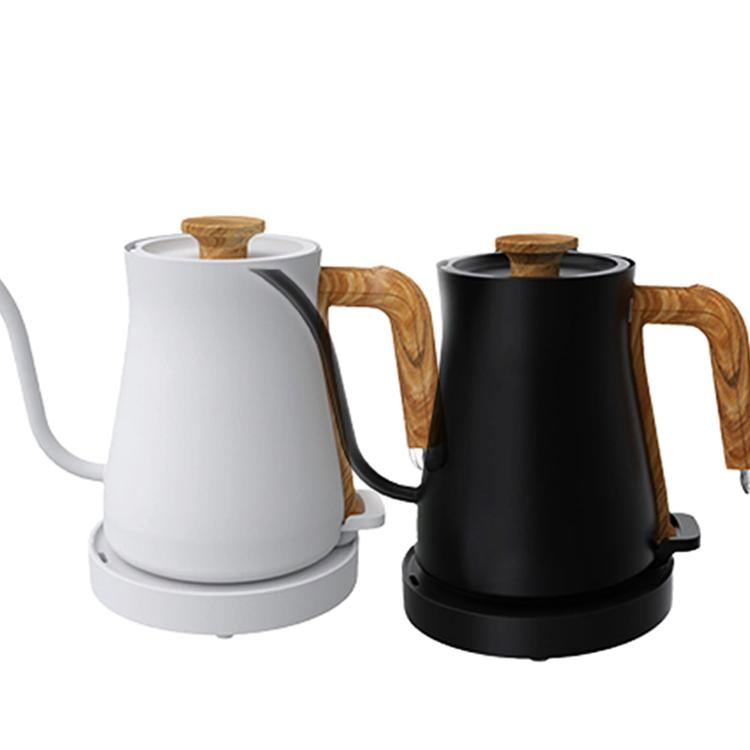 Yuekon Electric Thermos Kettle 304 Stainless Steel Coffee Pour Over Kettle Gooseneck Electric Coffee Kettle White