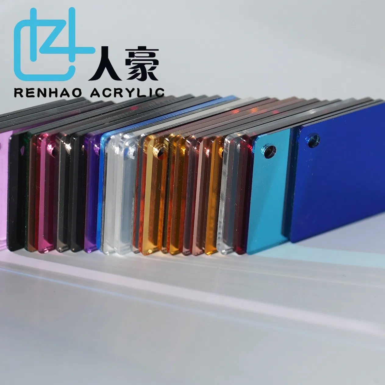 Renhao Blue Mirror Acrylic Panels for Signage, Architectural Models