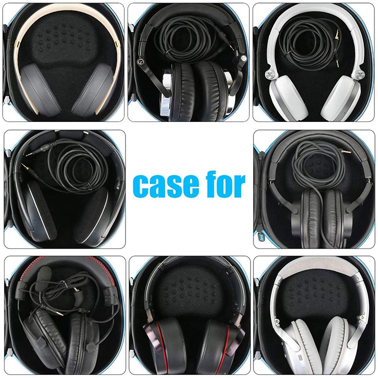 Чехол для наушников EVA, черный, 3D, водонепроницаемый