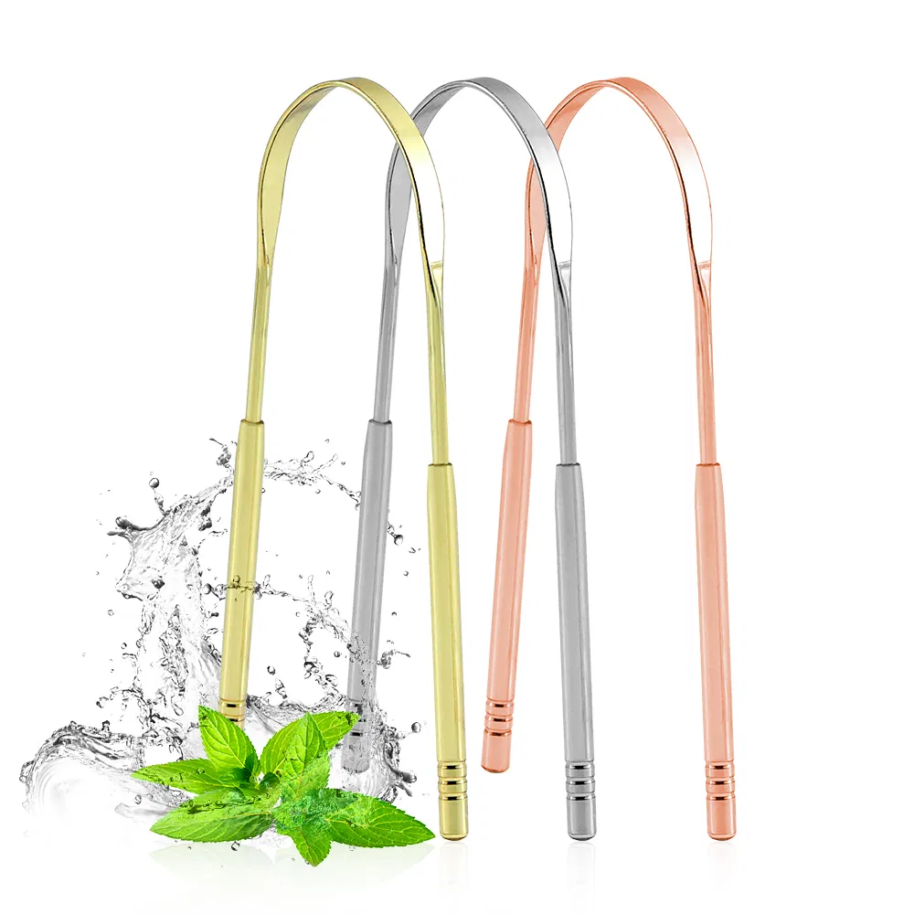 Stainless Steel Dental Sweeper Scrapper Tongue Cleaner