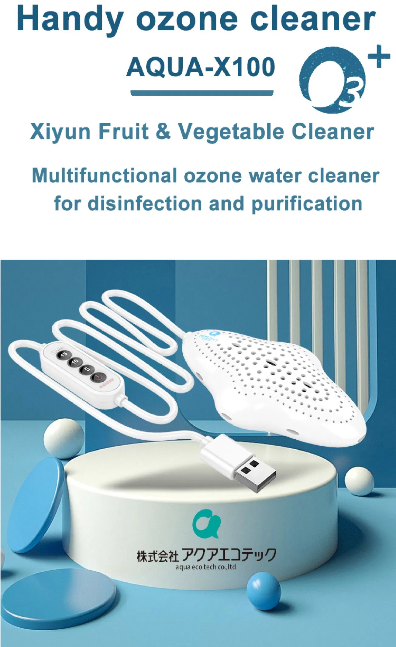 Fruits and Vegetables Detoxification Cleaner Electrolytic Ozone Water Use