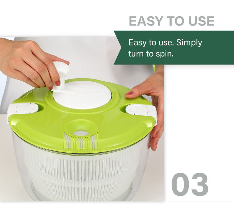 Plastic Manual Fruit and Vegetable Salad Spinner