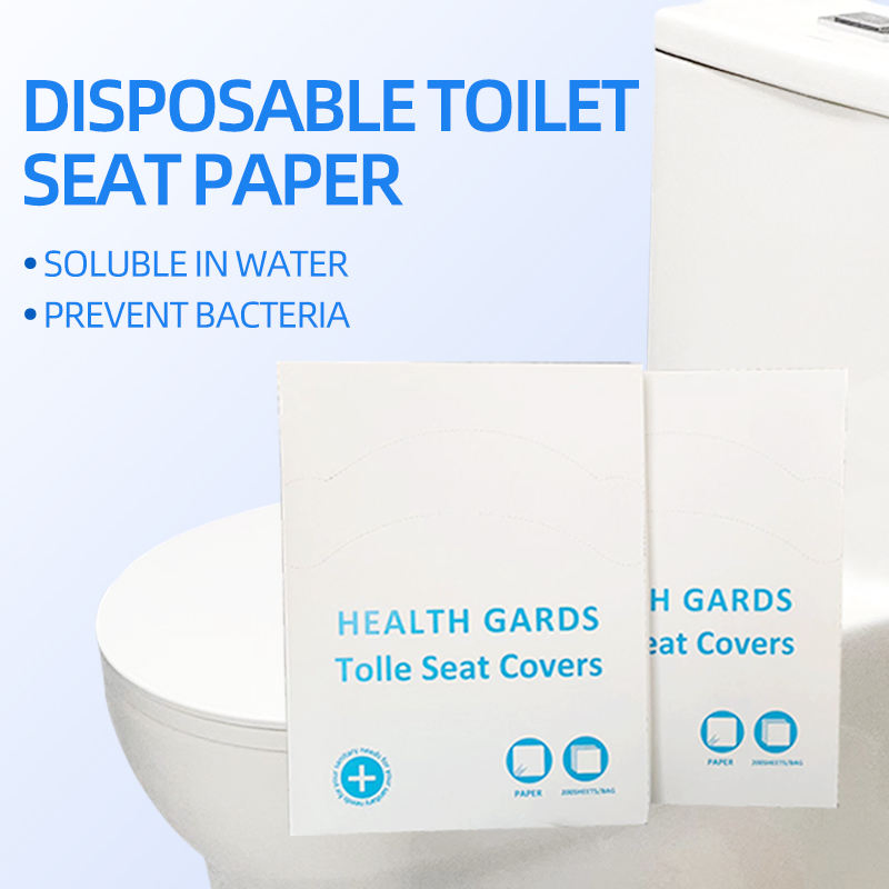 200 Pieces Pack Biodegradable Toilet Seat Cover Disposable Wc Seat Cover Paper for Plane