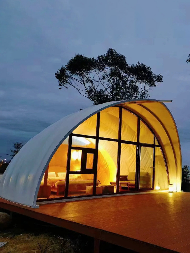Outdoor Luxury Safari Tents Shell Shape Camping Glamping Hotel Resort Tent