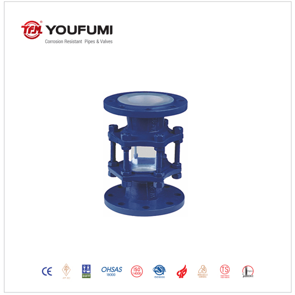 PTFE Lined Sight Glass for Petrochemical Plants