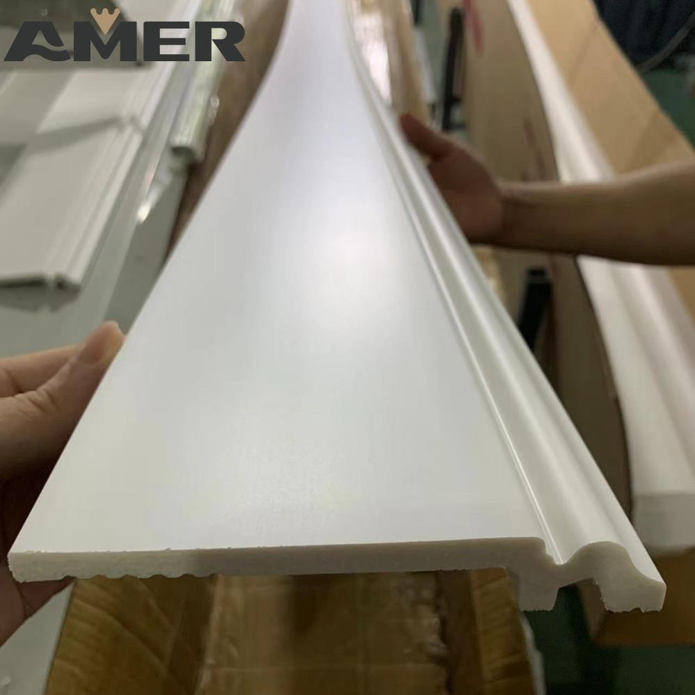Lightweight PS Skirting Modern Simple Design Floor Baseboard for Easy Installation