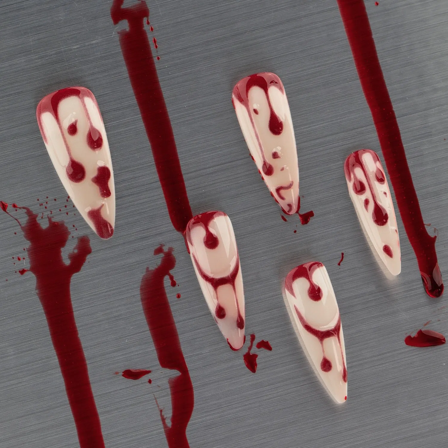 High Quality Halloween 3D Nail Art Designs Wholesale Long Fake Nails