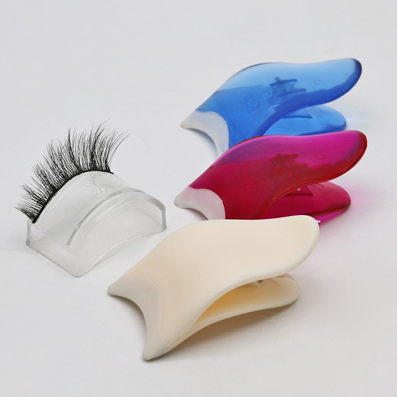 Professional Soft Rubber False Eyelashes Curler Applicator Forceps Mini Lash Curler Tweezer