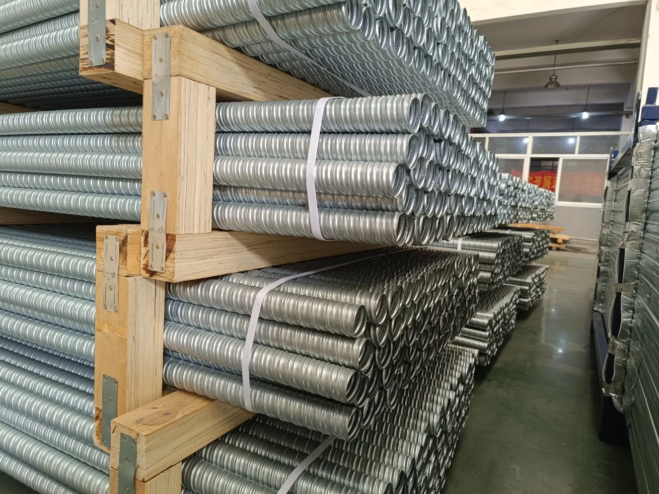 Post Tension Galvanized Round Corrugated Metal Prestressed Duct 70mm 65mm