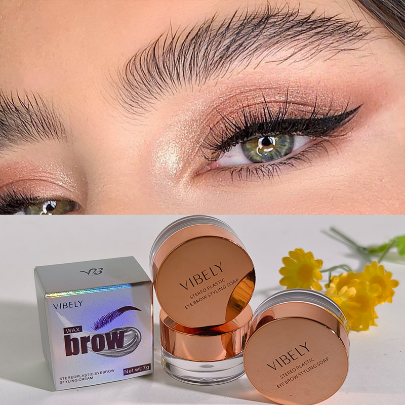 Private Label Waterproof Eyebrow Soap Cruelty Free Brow Styling Soap Gel Set Eyebrow Enhancer Mascara Brow Freeze Wax