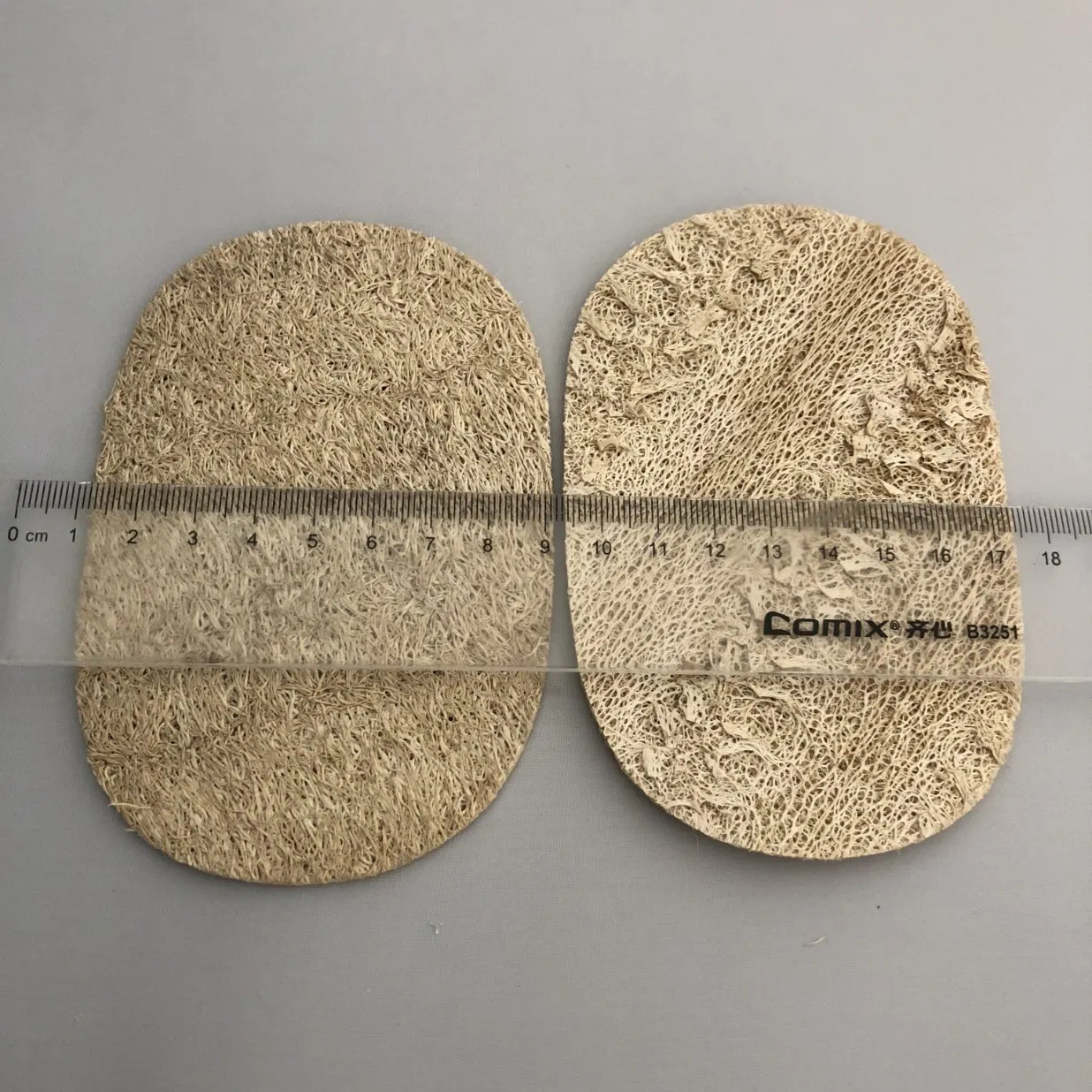 Si Gua Xi Wan Bu High Cleansing 8*12cm Oval Unbleached Loofah Dishcloth Without String