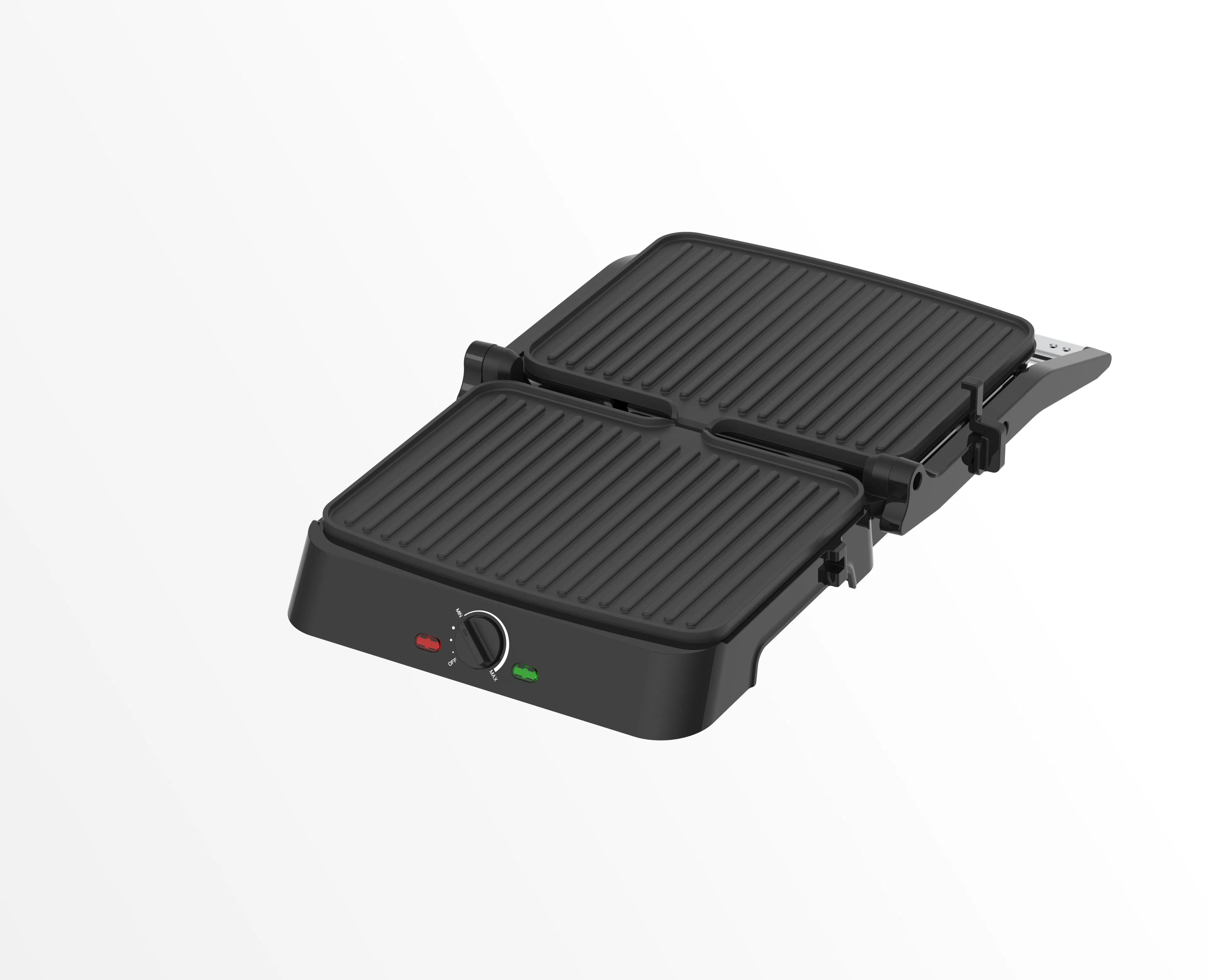 Panini Press,Sandwich Press Grill,180 Degree Open,Perfect for Grilling Sandwich,Steak,Burger,Non-Stick Grill,Table Grill,Stainless Steel,Temperature Adjustable