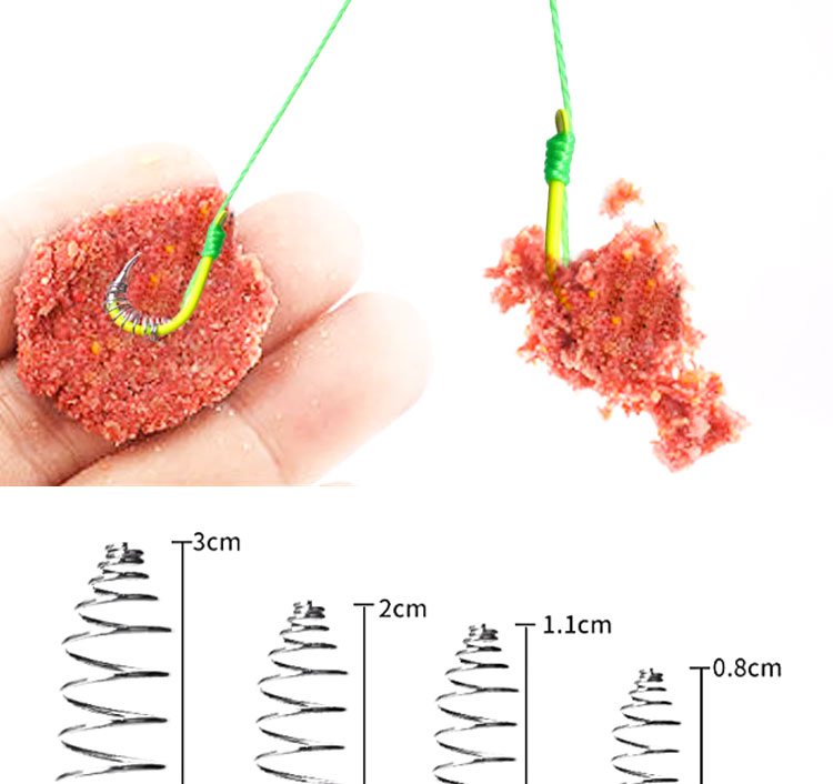 Futeng Fishing Hair Rig Knot Pullers Stainless Steel Hook Fishing Spring