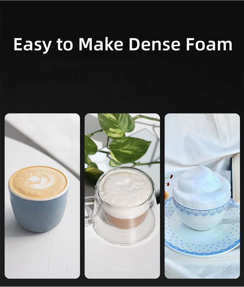 Chargeable&Wallmount Milk Frother Wand-Handheld Milk Frother with Stainless Steel Whisk-Battery-Powered Drink Mixer for Coffee, Lattes, Cappuccinos, Matcha