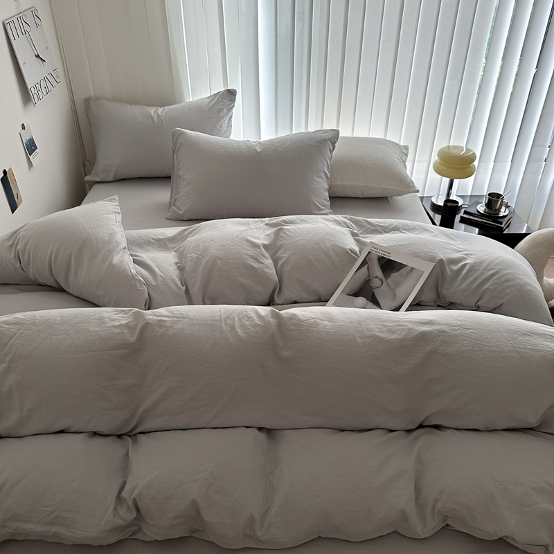 Washed Cotton Comforter Bed Sheet China Home Bedding Set