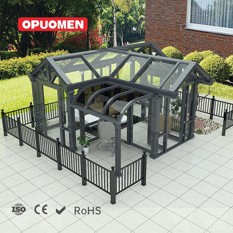 Elegant Double-Layer Insulated Glass Aluminum Sunroom for Courtyard Villas