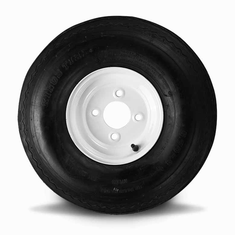 5.7-8 Complete Assembly Trailer Wheel and Tire for Agricultural Cultivator, Cattle Log Splitter