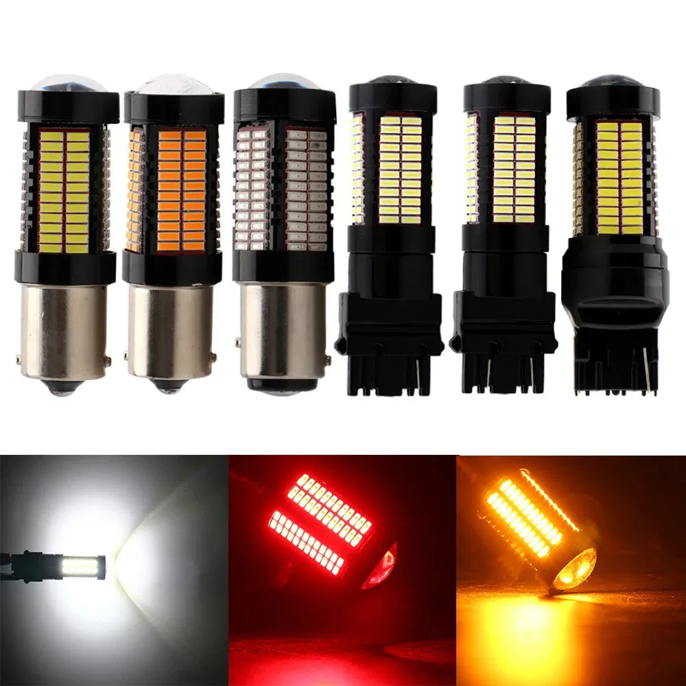 Светодиодная лампа 3156 3157 T25 для авто, 106 SMD 4014
