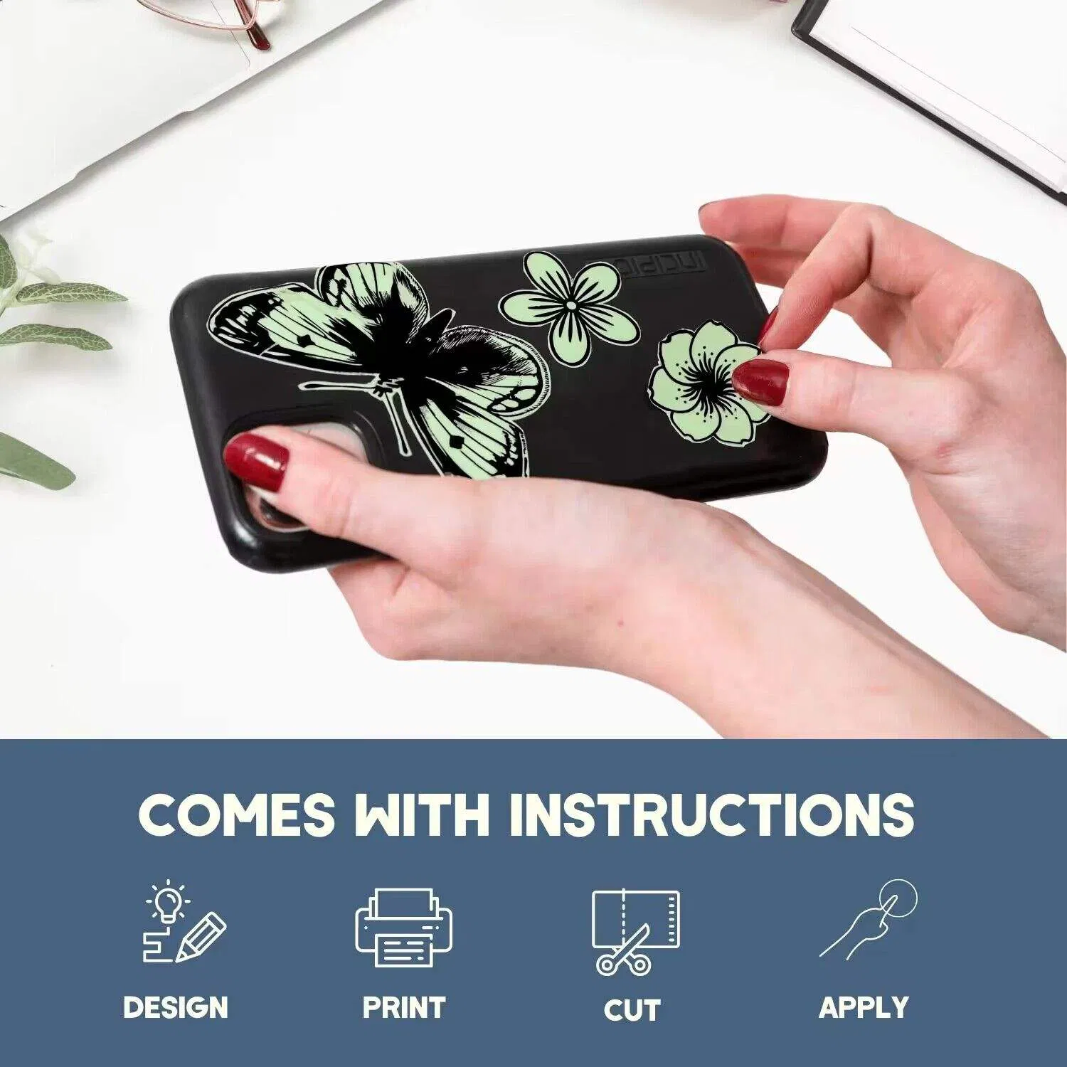 New Style Glow in The Dark Printable Inkjet Vinyl Sticker Paper A3 A4 Sheet Self-Adhesive Waterproof Label