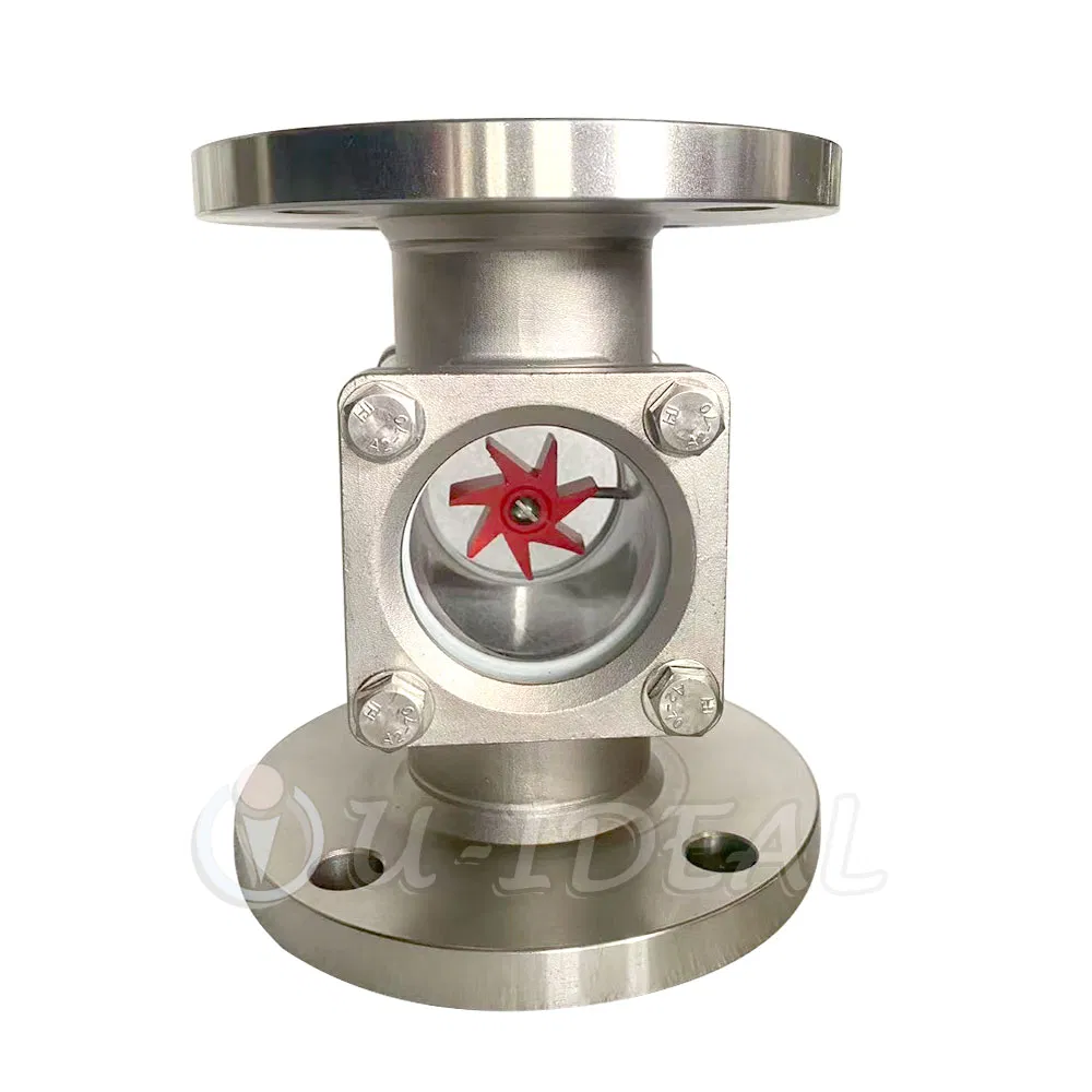 Paddle Wheel Flow Sight Glass 316 Stainless Steel, PTFE Seal and Impeller