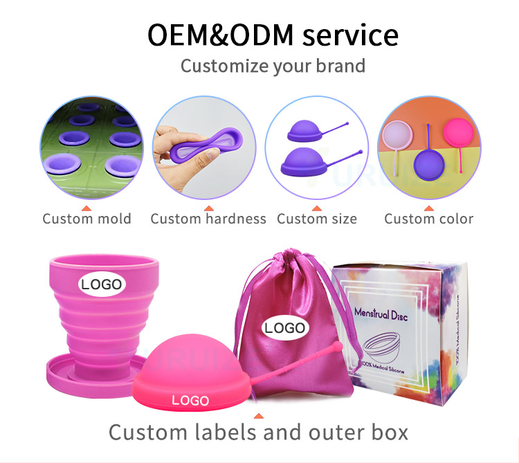 Disco Menstrual Suave Reutilizable Con 2 Tamañ OS (S y L) Menstrual Cup Disco Menstrual Silicona De Grado Mé Dico Con Caja De Silicona