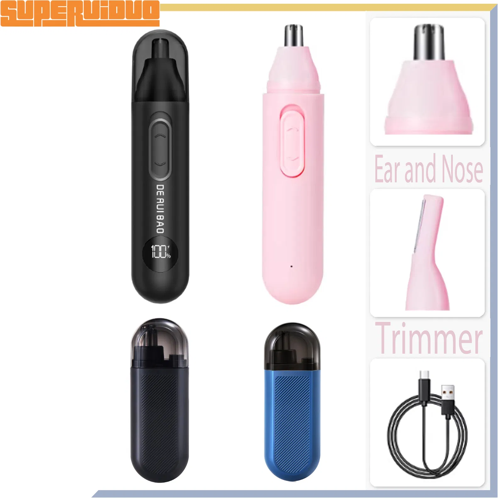 Women's Delicate Facial Hair Shaver Ear and Nose Trimmer